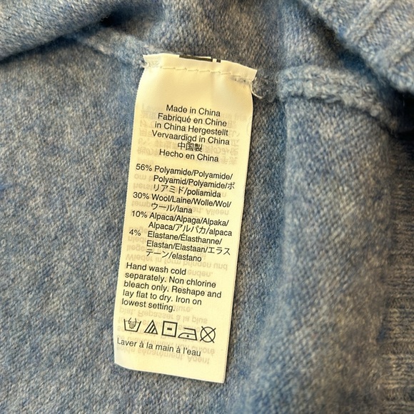 Jcrew Turtleneck Alpaca/Wool Sweater in Pretty Sky Blue Color - Picture 3 of 4